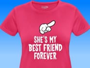 Damen-Freundinnen-Comic-Shirt-pink