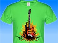 Gitarre-auf-Shirt