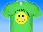 I-took-my-pills-Smiley-neon-t-shirt